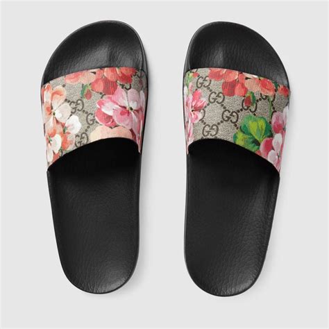 gucci flower slides women|gucci flower slides sale.